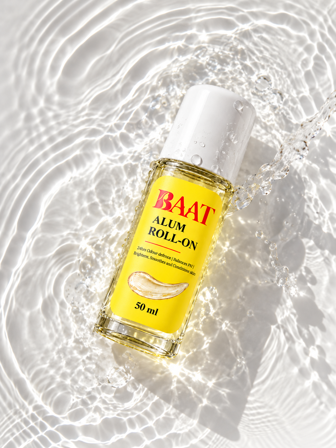 BAAT Alum Roll-On Deodorant 50ml | No White Marks