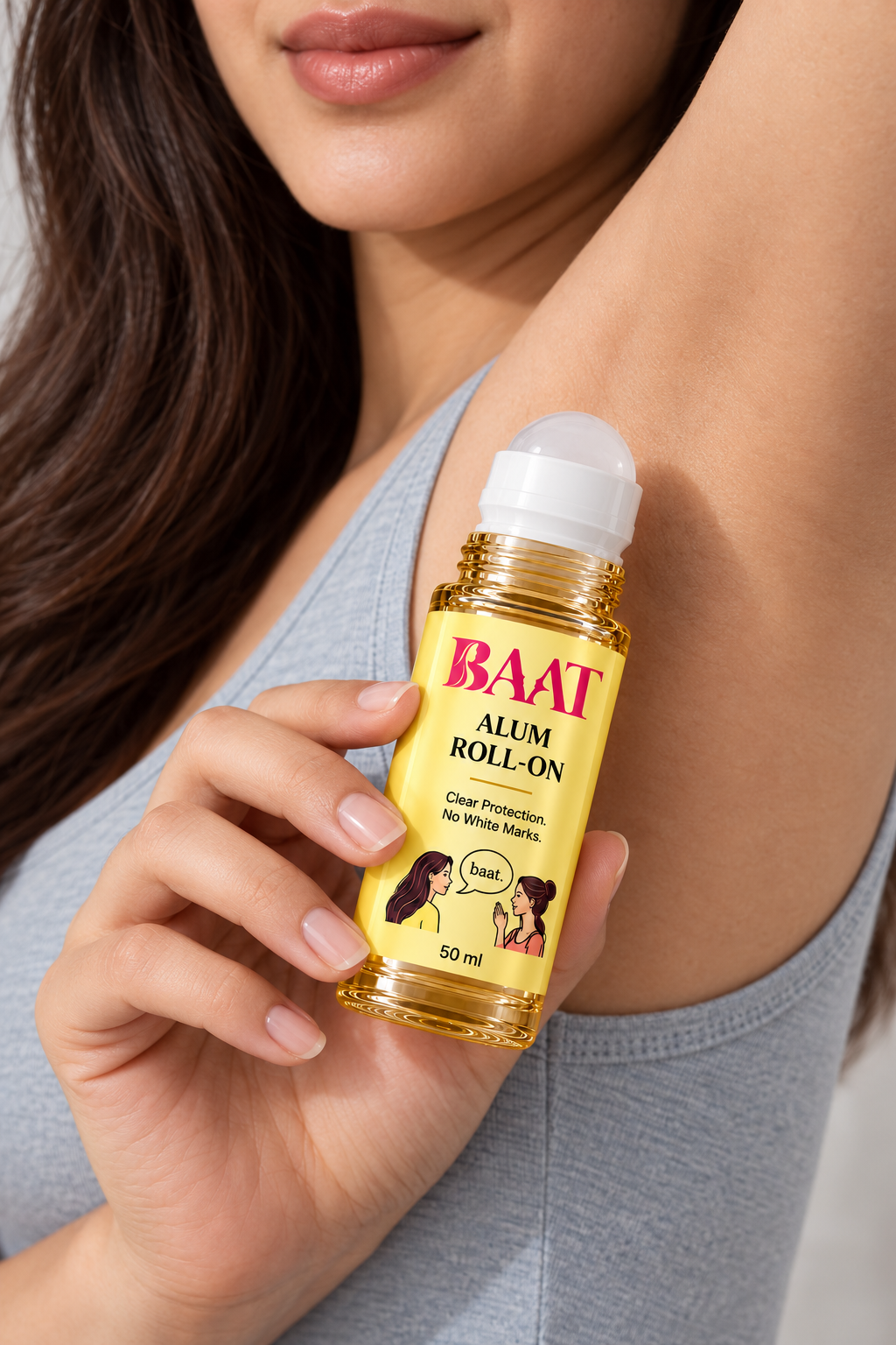BAAT Alum Roll-On Deodorant 50ml | No White Marks
