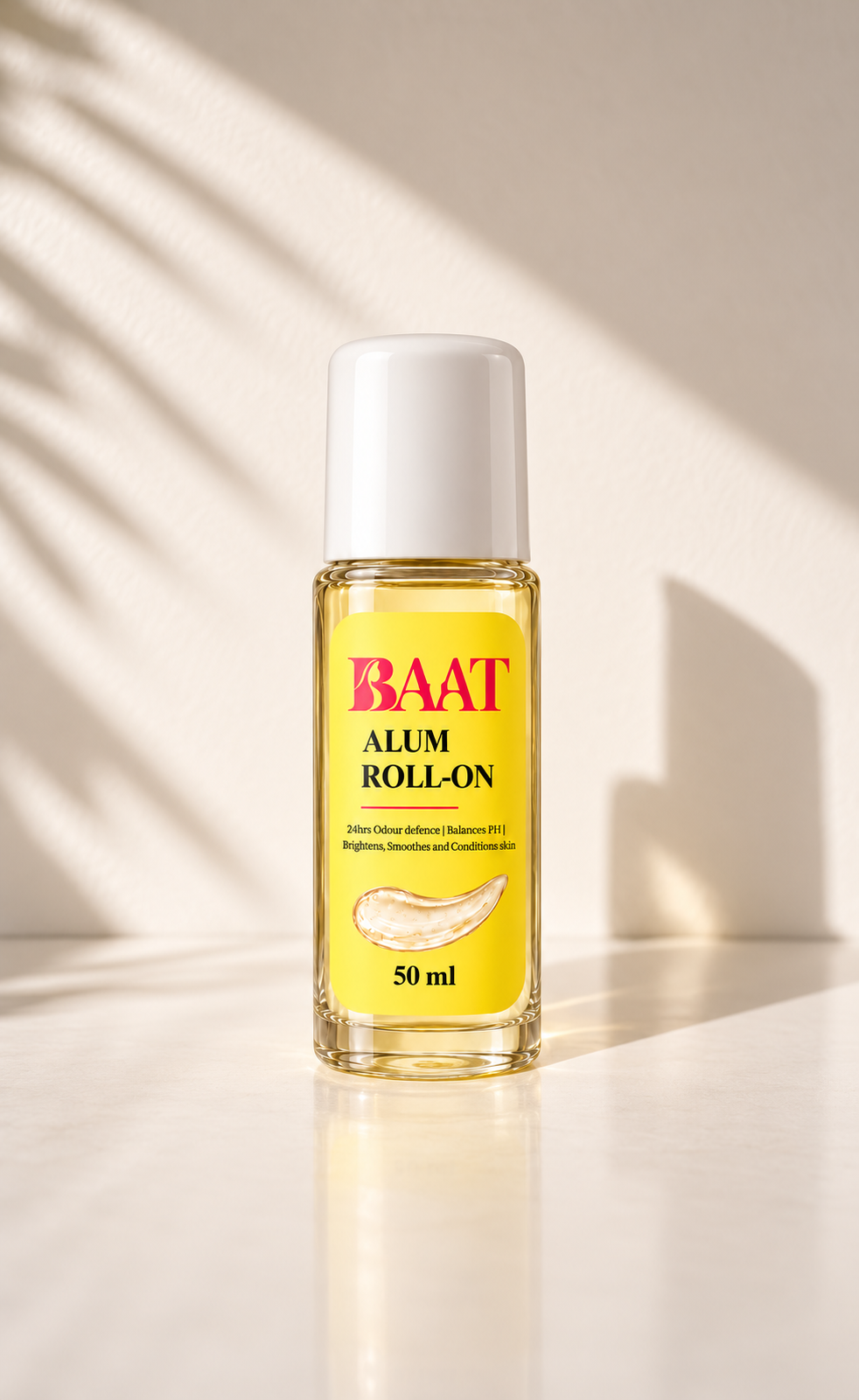 BAAT Alum Roll-On Deodorant 50ml | No White Marks